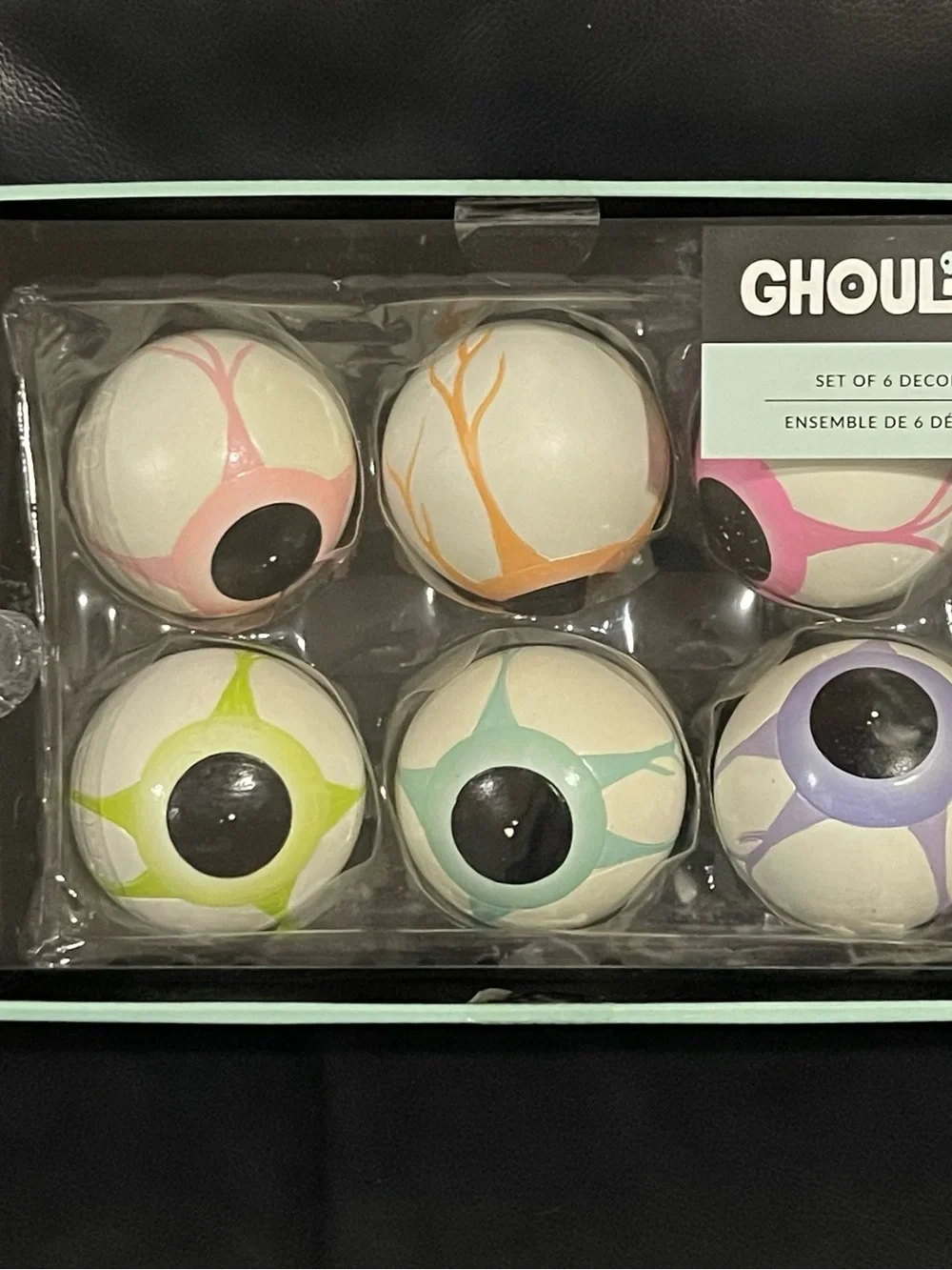 Ghoulish Halloween Eyeballs, Set of 6 - Halloween Eyeballs Decor